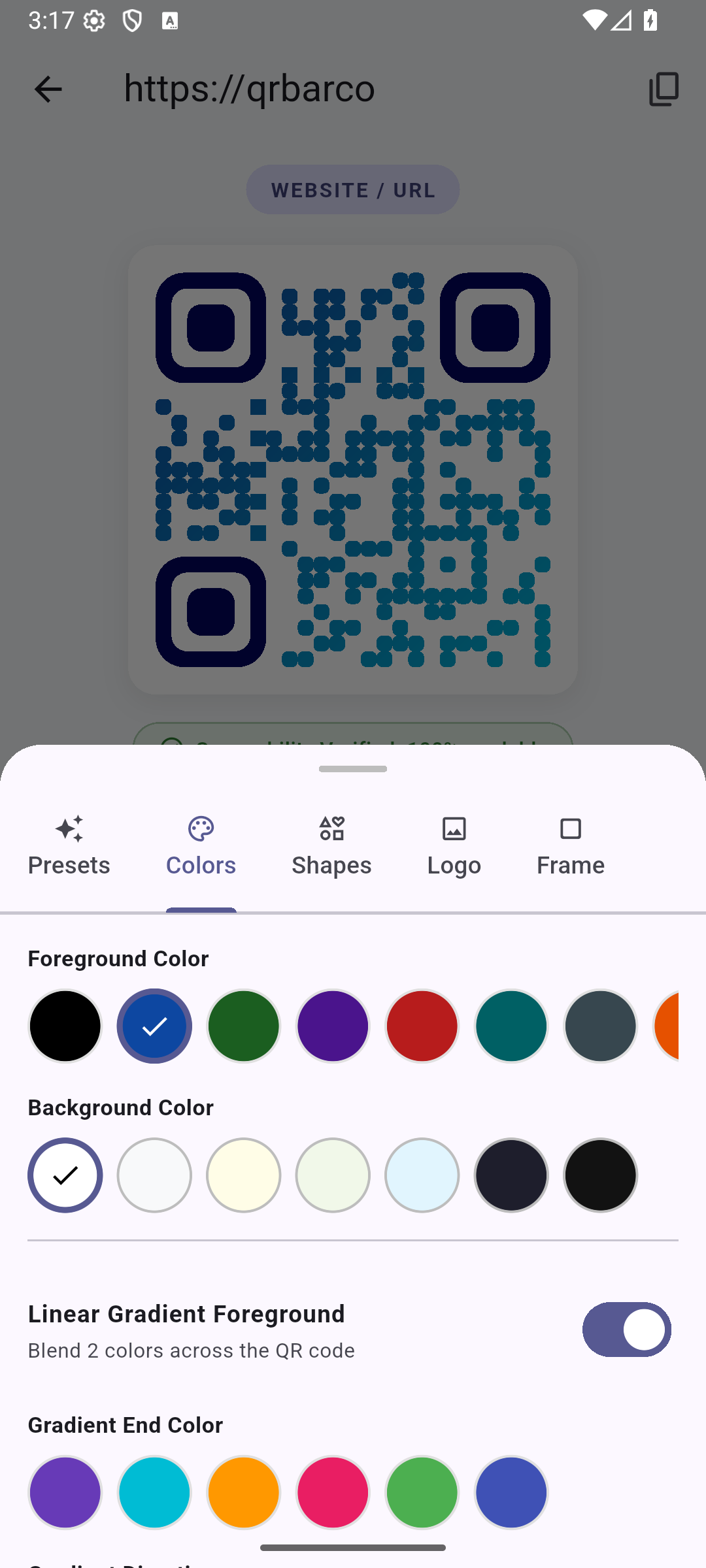 Style Editor with Color Palette